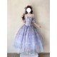 Nine Odes Freesia and Nightingale Oil Paiting Top Corset and Skirt Set(Reservation/2 Colours/Full Payment Without Shipping)